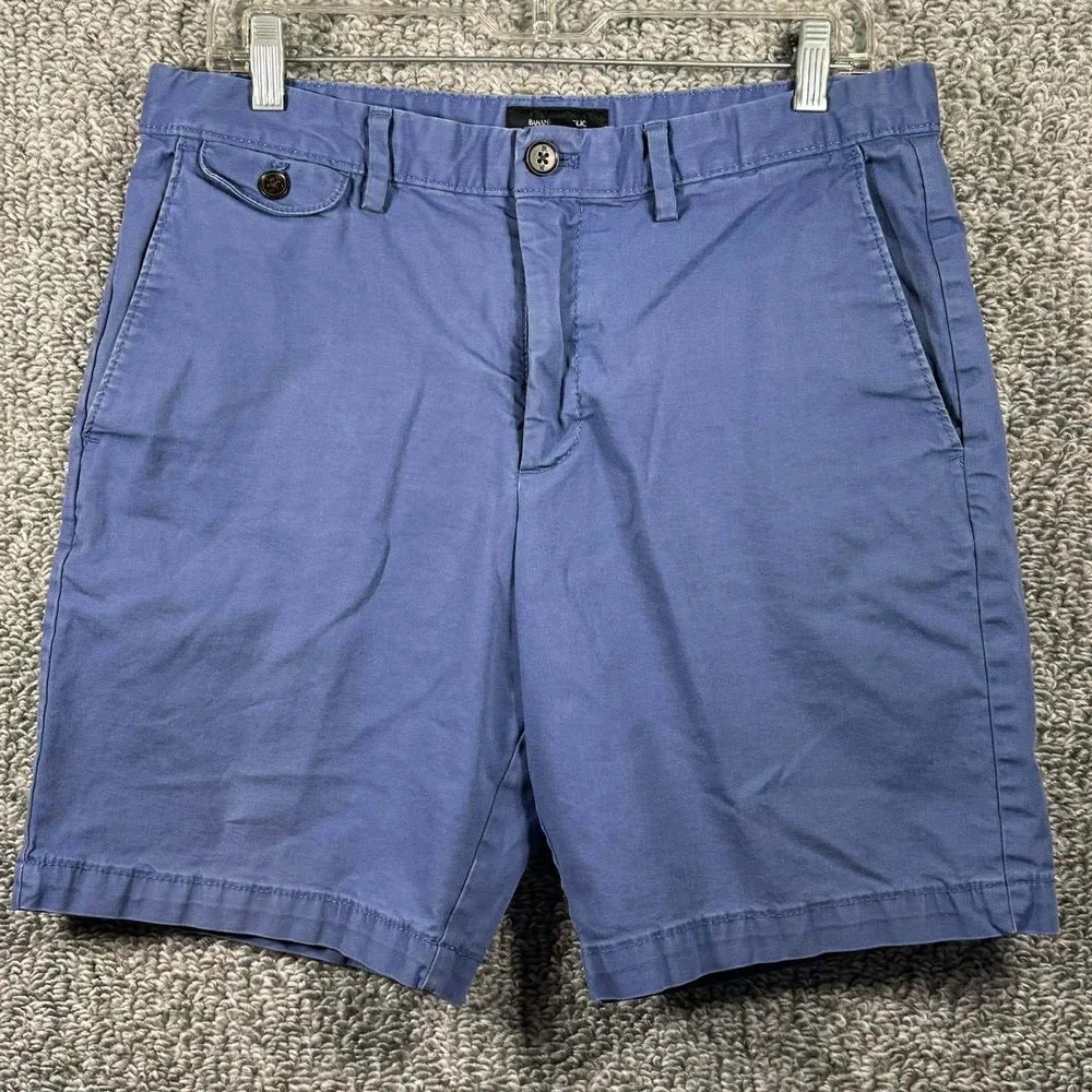 Banana Republic Chino‎ Shorts Blue Stretch Cotton Casual Mens Size 33